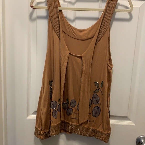 Anthropologie Delta Beautiful Beaded Top - Picture 3 of 5